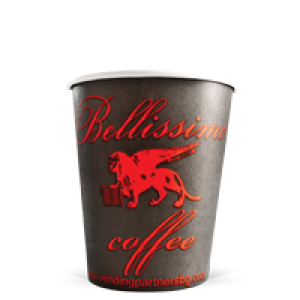 Картонена чаша Bellissimo Coffee - black